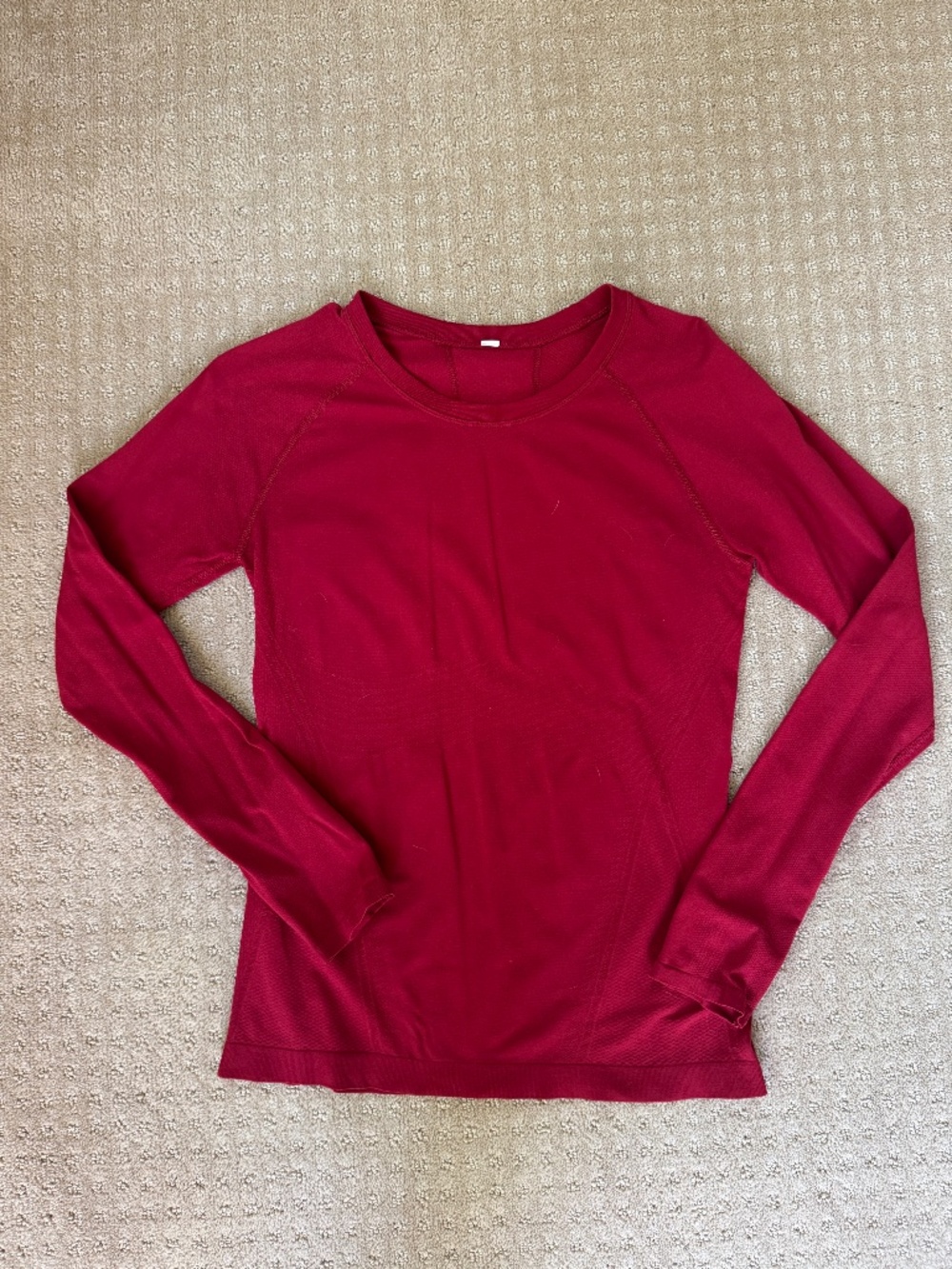 Athleta Momentum Long Sleeve Tee, Red, medium